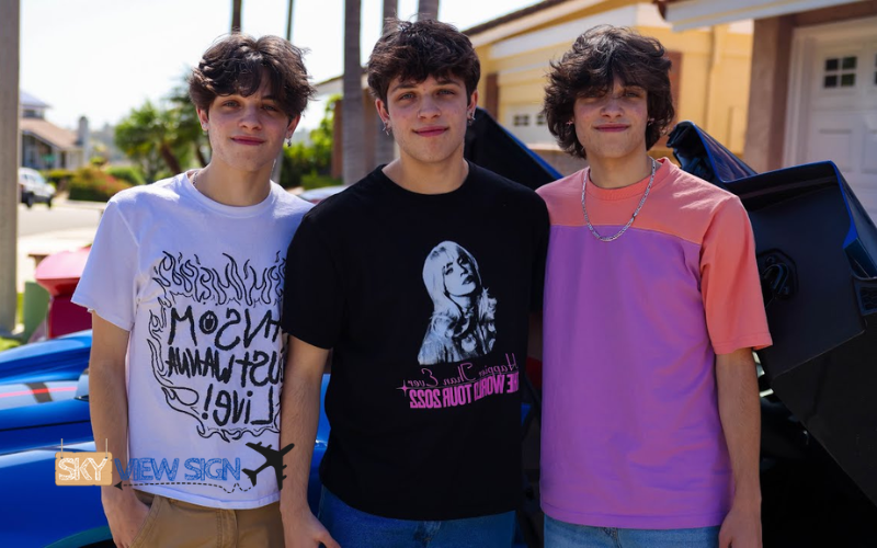 Christopher Sturniolo with his brothers Matthew Sturniolo and Nicolas Sturniolo