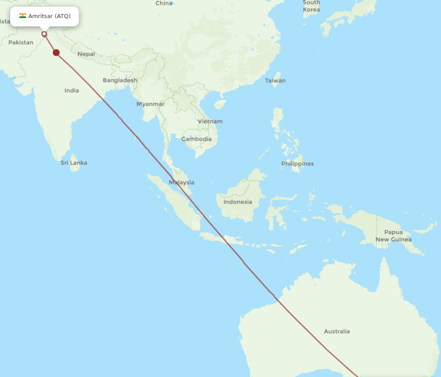 flight from melbourne to Amritsar
